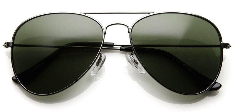 Classic Retro Aviator Sunglasses Stark Metal Frame Smoke Lens