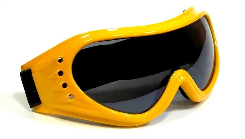 Biker Goggles Vagabond Sky Diving Anti Fog Padded Frame Smoke Lens