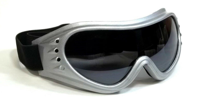 Biker Goggles Vagabond Sky Diving Anti Fog Padded Frame Smoke Lens