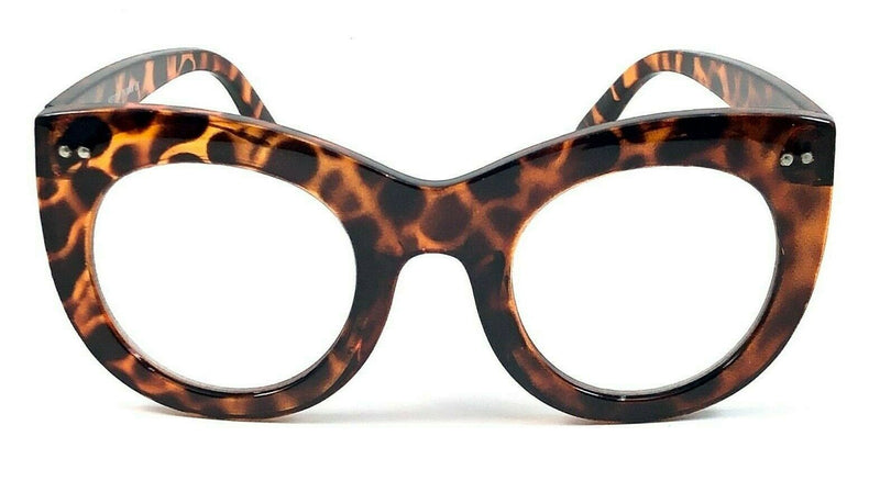 Oversized Cat Eye Clear Lens Glasses Lisa Women Fashion Large Round Frame