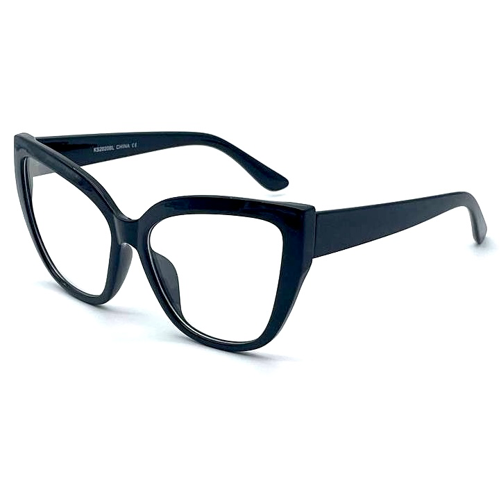 Women Oversized Clear Lens Glasses Blue Light Blocking Fashion Cat Eye BL102