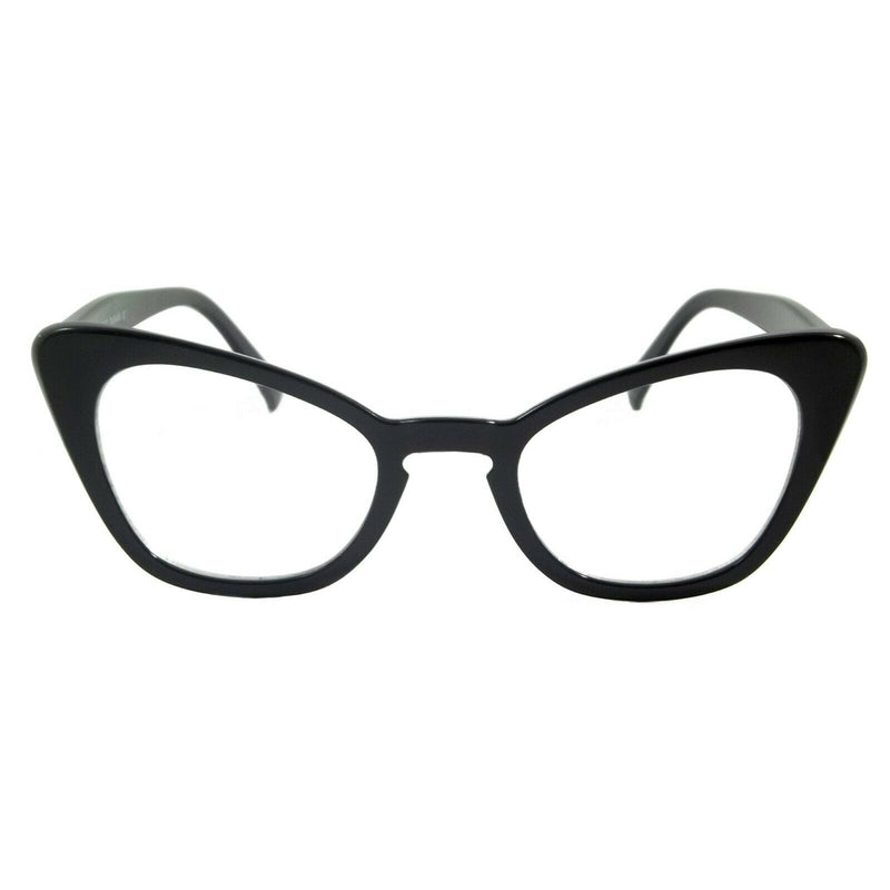 Cat Eye Twirl Clear Lens Glasses Retro Classic Style Vintage Frame