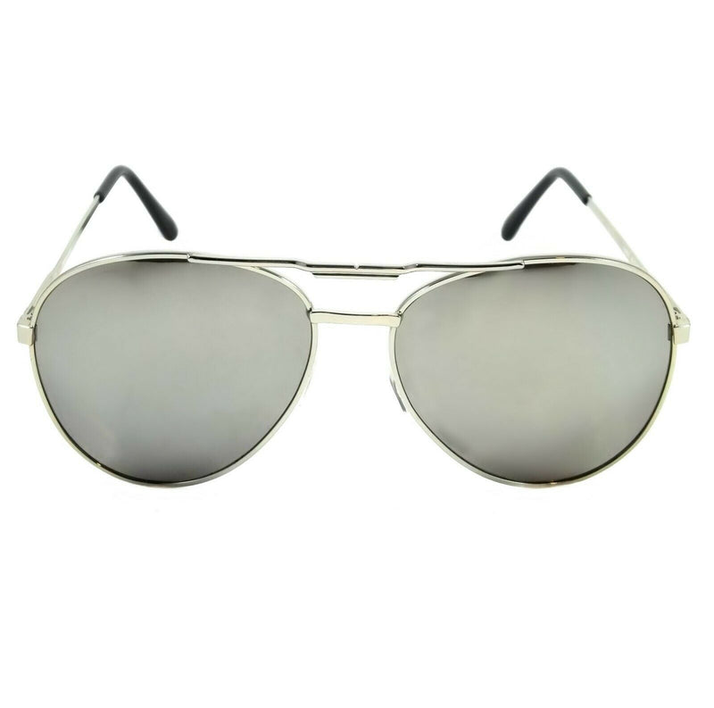 Classic Cop Aviator Sunglasses Safari Metal Frame Mirror Lens