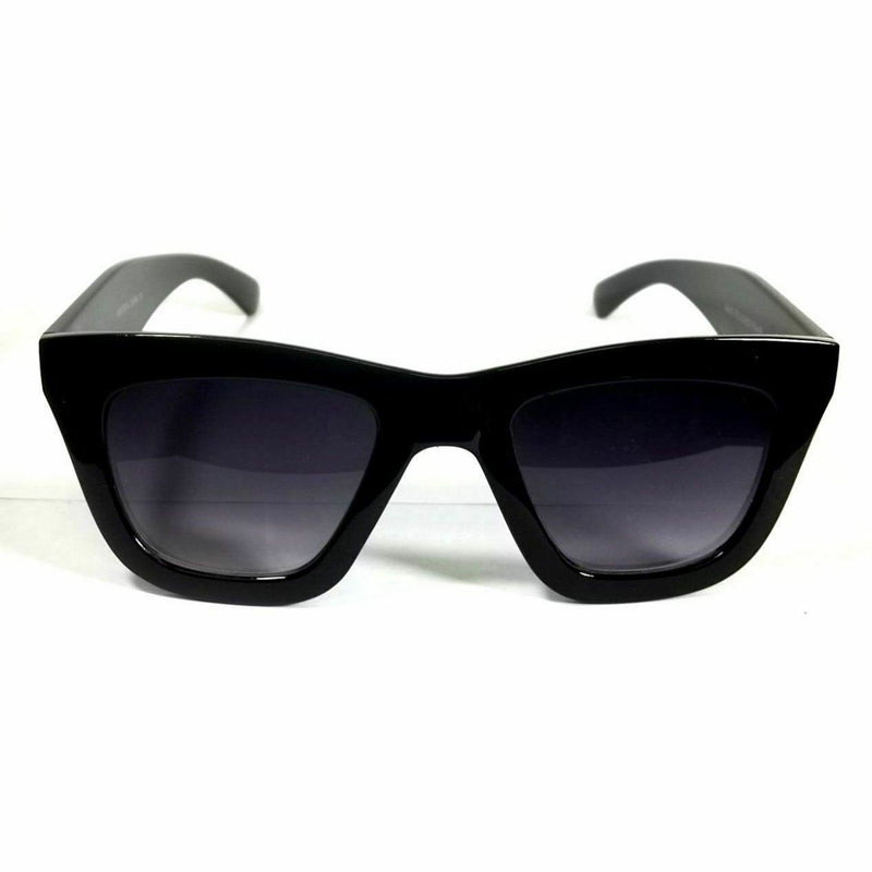 Fashion Cat Eye Sunglasses Dena Vintage Thick Square Frame Smoke Lens
