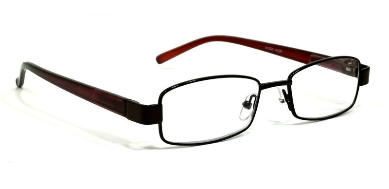 Classic Smart Rectangular Reading Glasses Spring Hinge Metal Frame 008