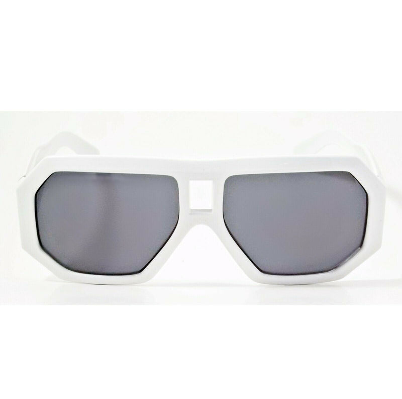 Retro Aviator Futuristic Sunglasses Robotic Wilcox Smoke Square Lens