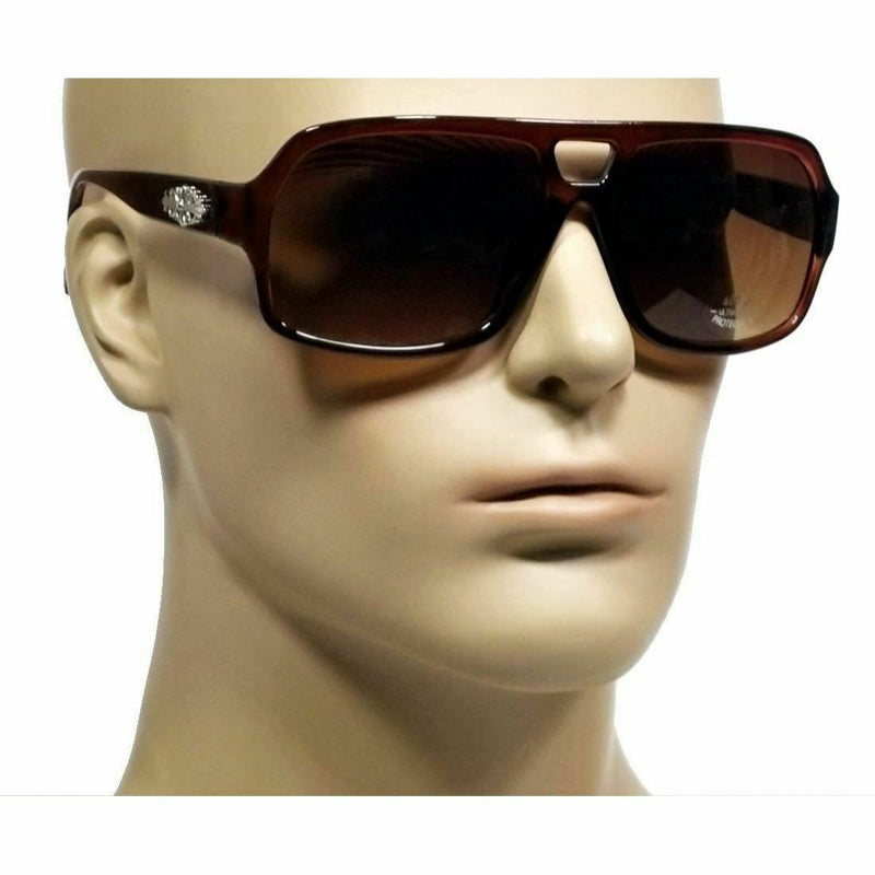 Men Retro Sunglasses Dexter Vintage Large Frame Smoke Lens