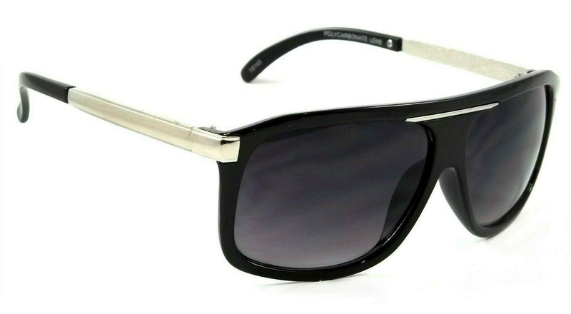 Cool Retro Aviator Sunglasses Uptown Rich Frame Shades Black Brown