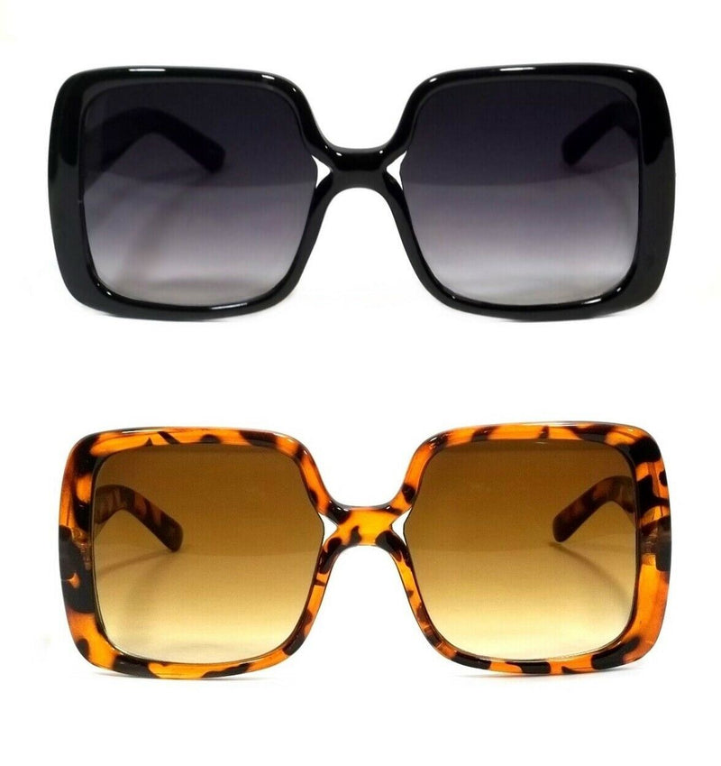 Women Oversized Sunglasses Vintage Jackie O Fashion Style Square Frame