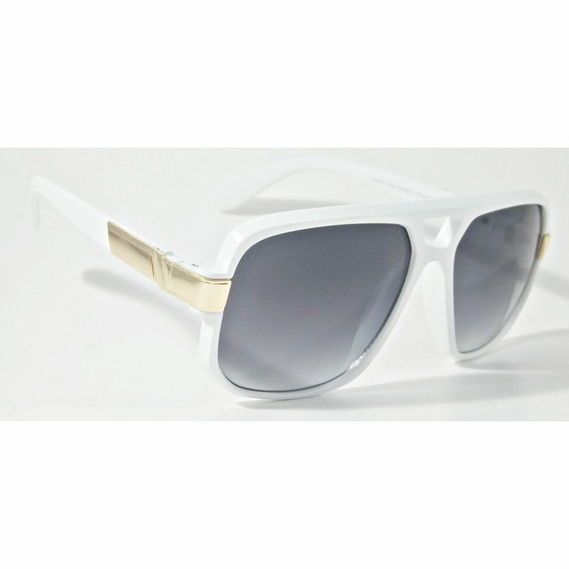 Retro Aviator Sunglasses Knight Style Smoke Lens Shades