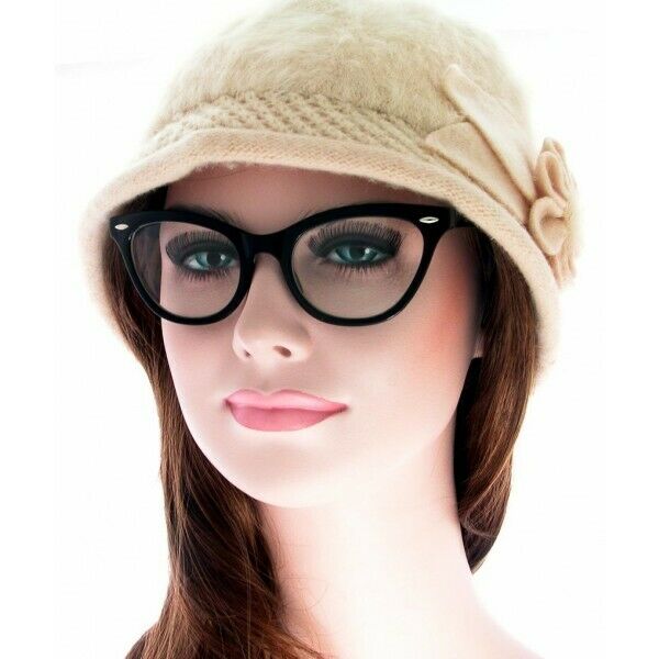 Cat Eye Clear Lens Glasses Kitty Fashion Classic Lady Style Frame