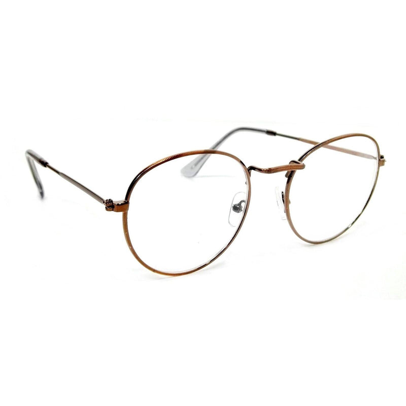 Vintage Round Clear Lens Glasses Lucky Style Eyeglasses Metal Frame