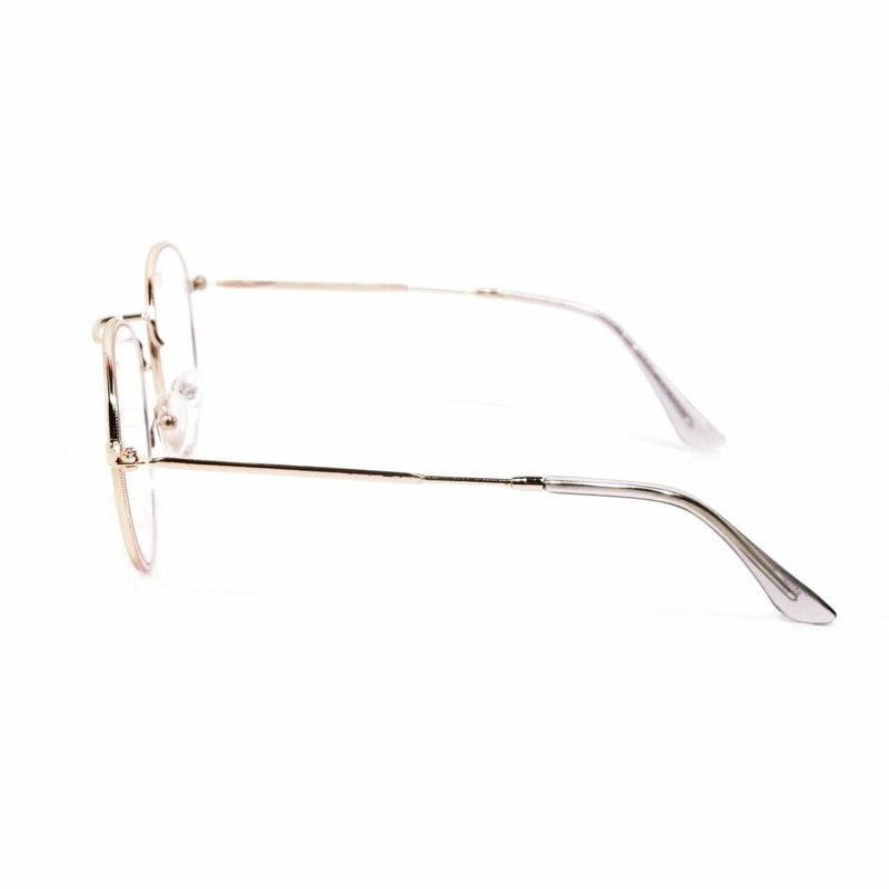Vintage Round Clear Lens Glasses Lucky Style Eyeglasses Metal Frame