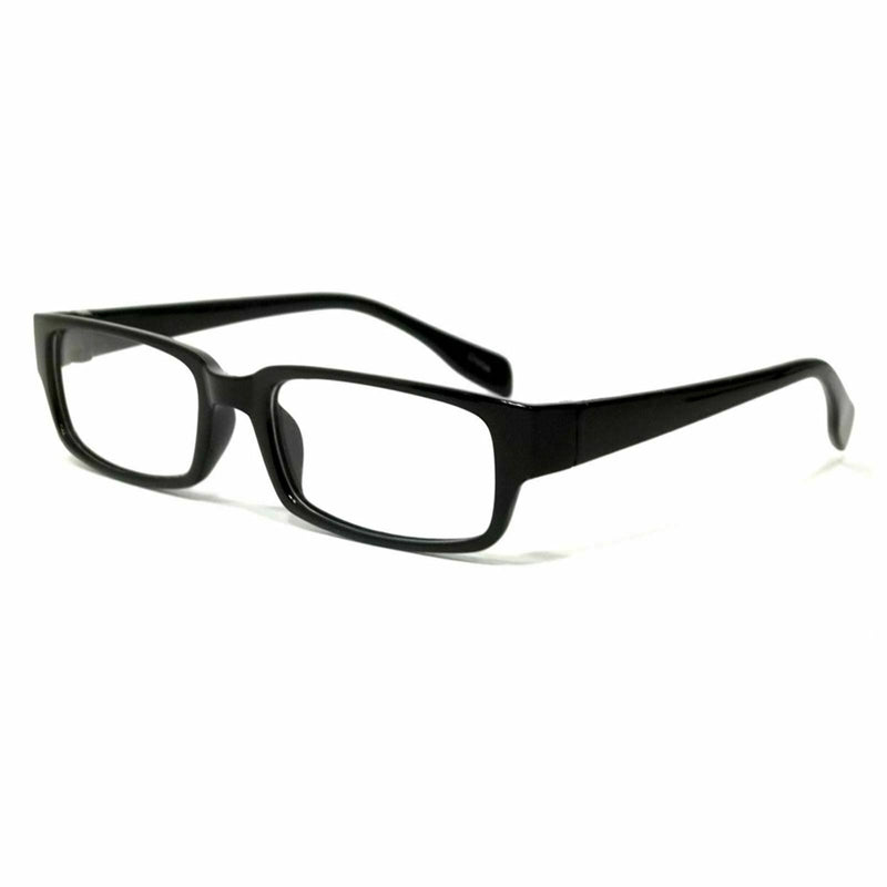 Cool Retro Style Clear Lens Glasses Broadway Fashion Rectangular Black Frame