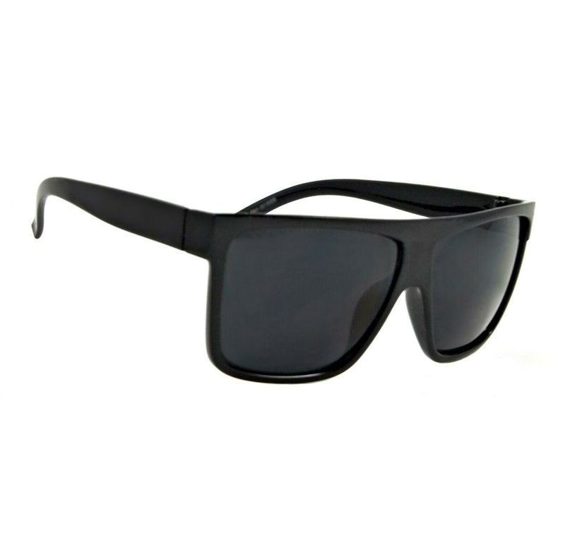 Retro Flat Top Sunglasses Addison Classic Square Black Frame