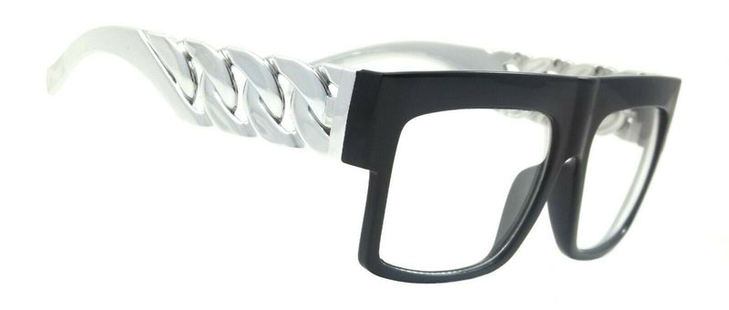 Retro Oversized Clear Lens Glasses Carly Fashion Chain Style Frame