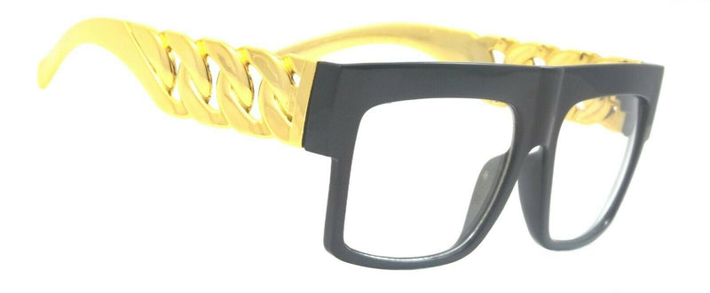 Retro Oversized Clear Lens Glasses Carly Fashion Chain Style Frame
