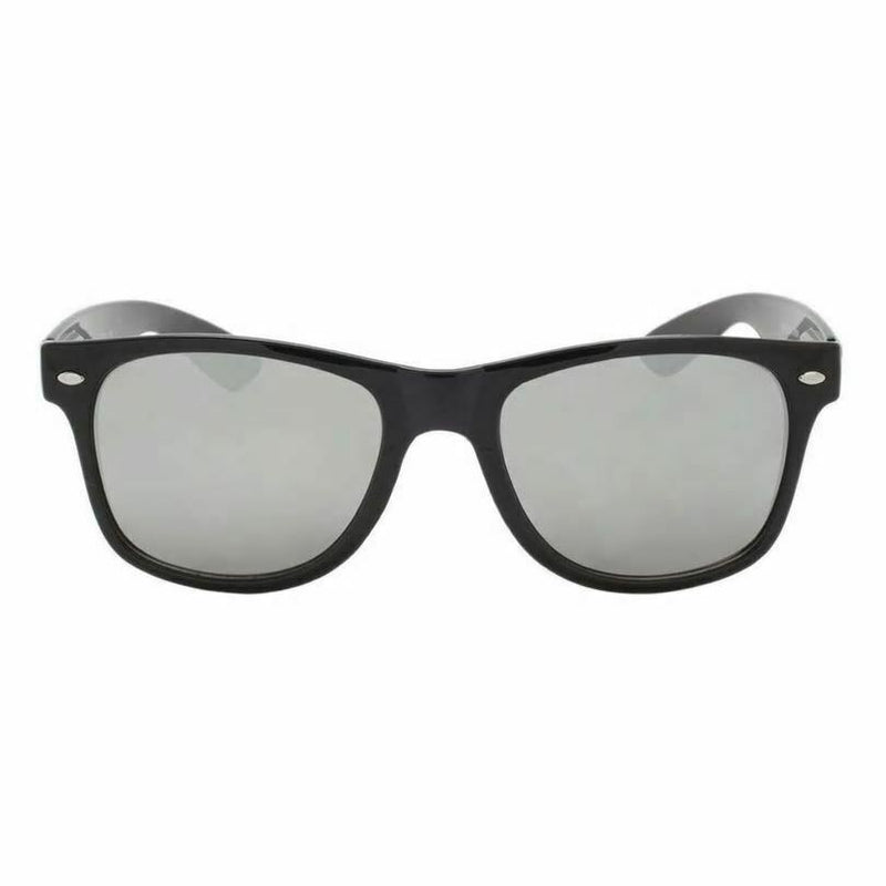 Retro Classic Sunglasses Alboni Square Black Spring Hinge Frame Mirror Lens