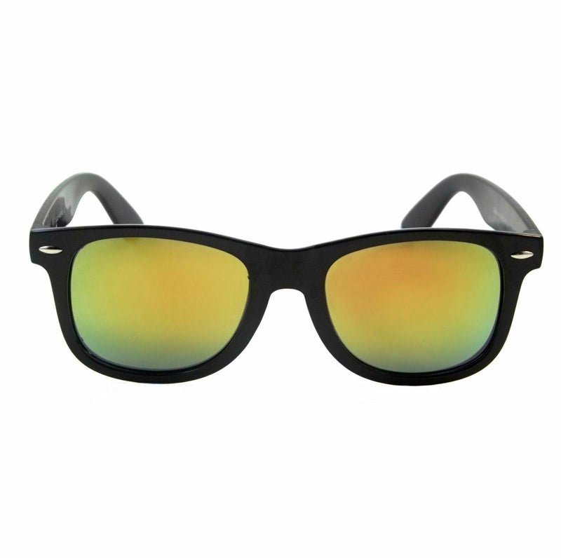 Retro Polarized Sunglasses Fashion Wagler Classic Style Mirror Lens Black Fr