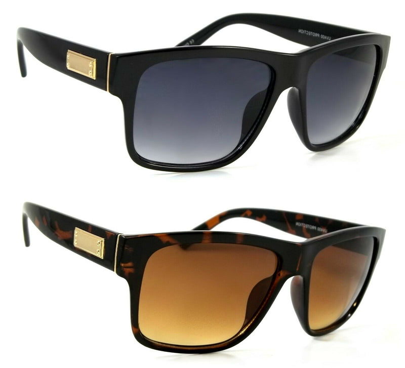 Retro Classic Sunglasses Kavis Fashion Square Frame Smoke Lens Sha