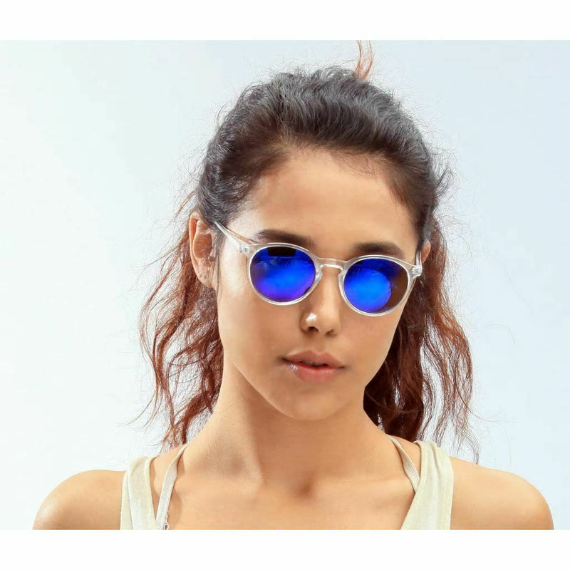 Retro Celebrity Sunglasses Keyhole Brisk Classic Style Round Shades