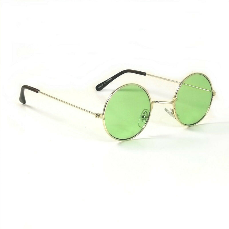 Retro Round Hippie Sunglasses Color Lens John Lennon Ozzy Elton Style Shades