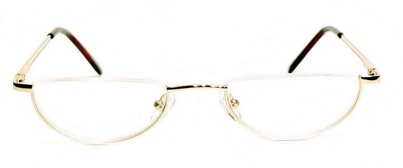 Semi Rimless Reading Glasses Breeze Oval Half Metal Frame