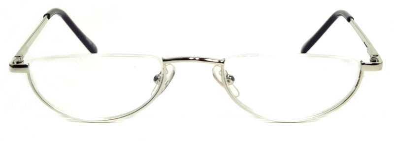 Semi Rimless Reading Glasses Breeze Oval Half Metal Frame
