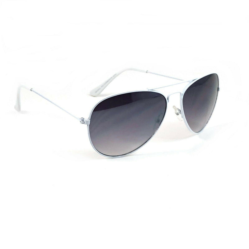 Retro Classic Aviator Sunglasses Theo Fashion Pilot Metal Frame Smoke Lens