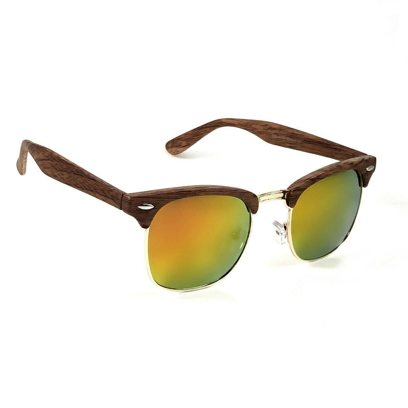 Retro Sunglasses Shades Nobel Club-Master Classic Wood Print Frame