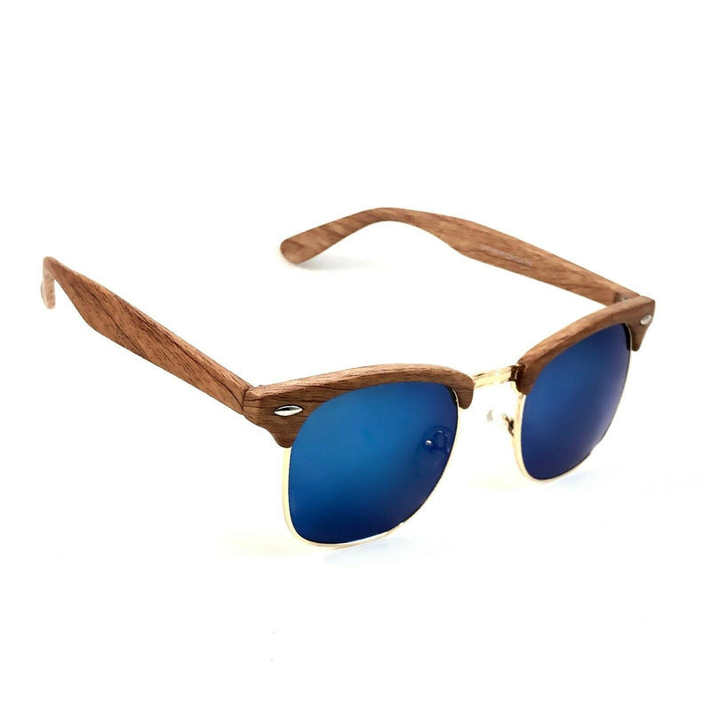 Retro Sunglasses Shades Nobel Club-Master Classic Wood Print Frame