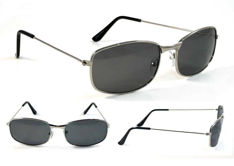 Retro Polarized Aviator Sunglasses Cormak Style Metal Smoke Lens