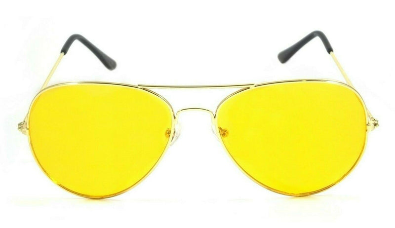 Classic Aviator Sunglasses Chaz Retro Night Driving Yellow Lens