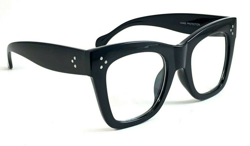 Oversized Retro Clear Lens Glasses Tairra Women Fashion Large Square Frame