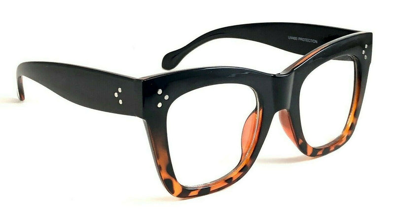 Oversized Retro Clear Lens Glasses Tairra Women Fashion Large Square Frame