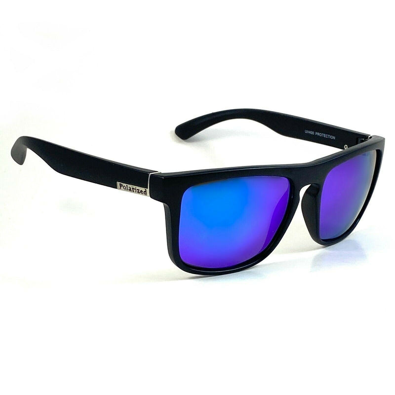 Retro Polarized Sunglasses Cobert Fashion Black Frame Mirror Lens