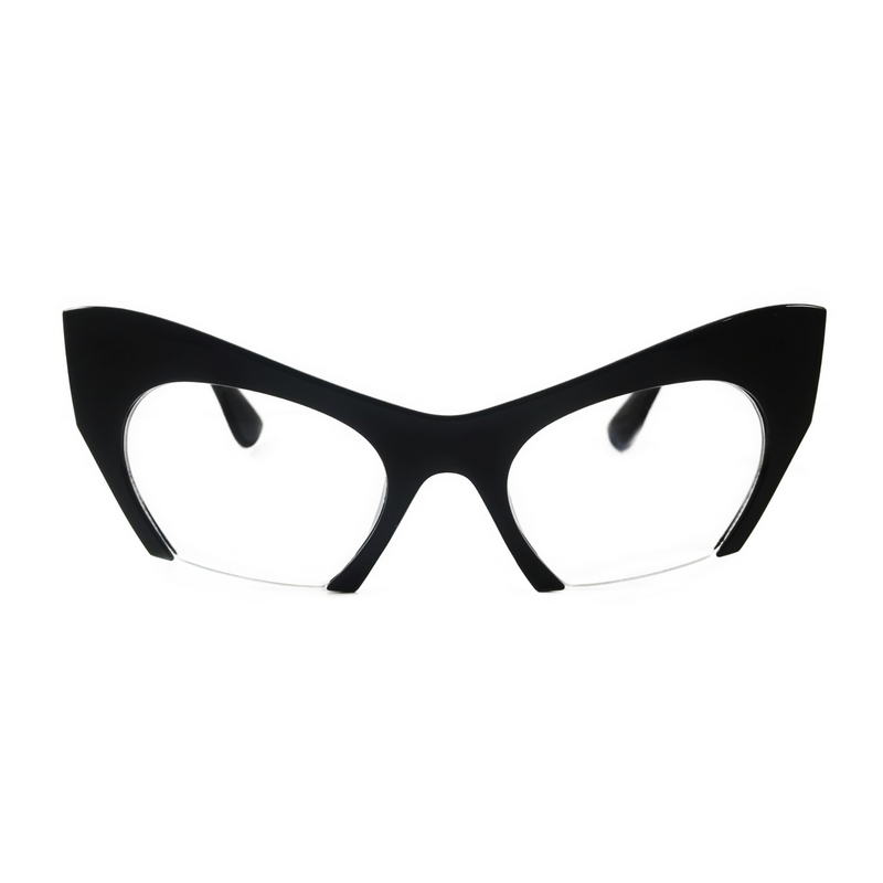 Women Cat Eye Clear Lens Glasses Retro Suzette Oversized Classic