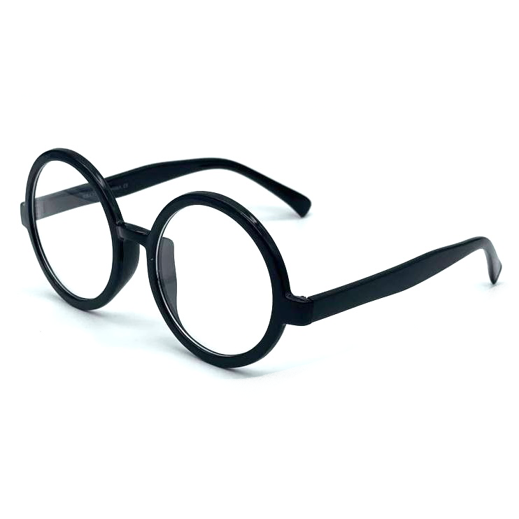 Retro Clear Lens Glasses Round Blue Light Block Women Fashion Pixie Large Frame