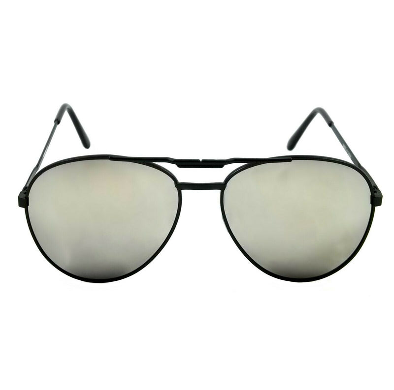 Classic Cop Aviator Sunglasses Safari Metal Frame Mirror Lens