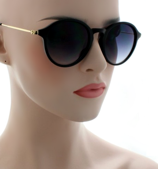 Retro Horned Rim Sunglasses Round Starfire Vintage Frame