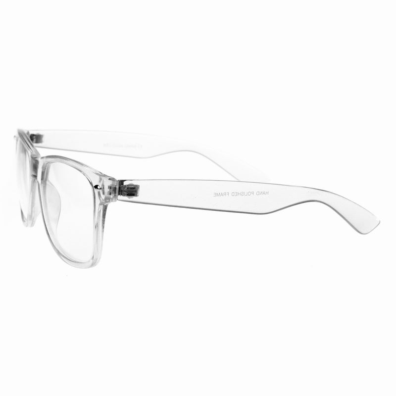 Classic Retro Clear Lens Glasses Strike Square Clear Frame
