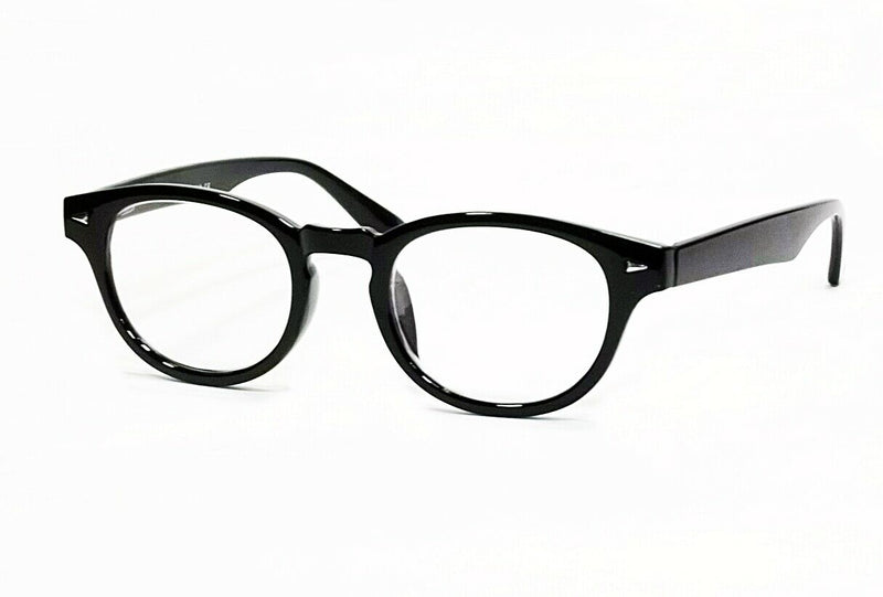 Retro Reading Glasses Professor Style Round Spring Hinge Frame