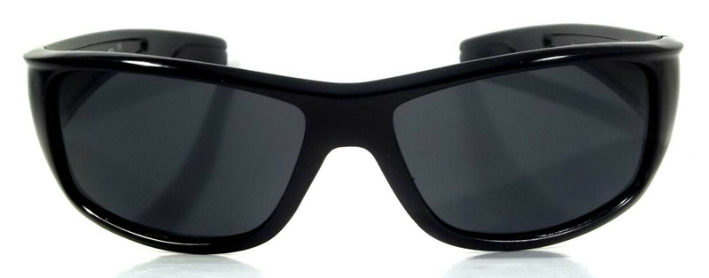 Wilton Polarized Sunglasses Wrap Black Frame Mirror Lens Style