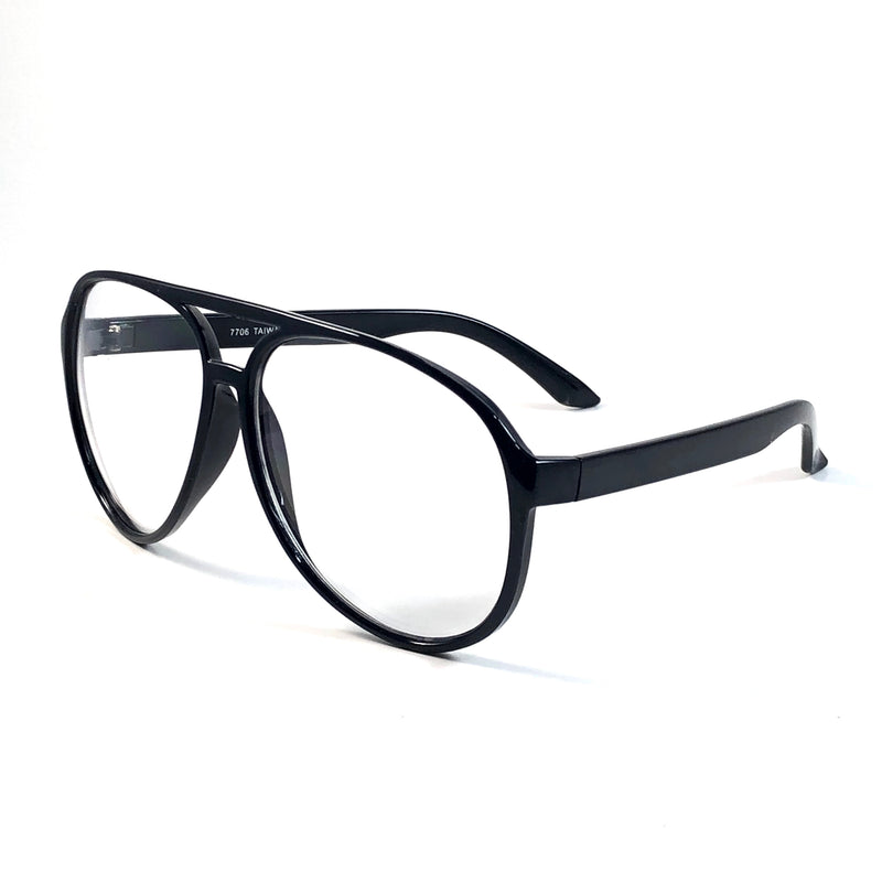 Retro Aviator Clear Lens Glasses Segler Classic Style Large Frame