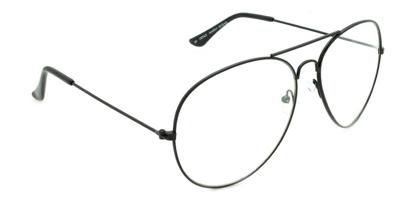 Aviator Retro Clear Lens Glasses Harlem Vintage Classic Metal Frame Eyeglass